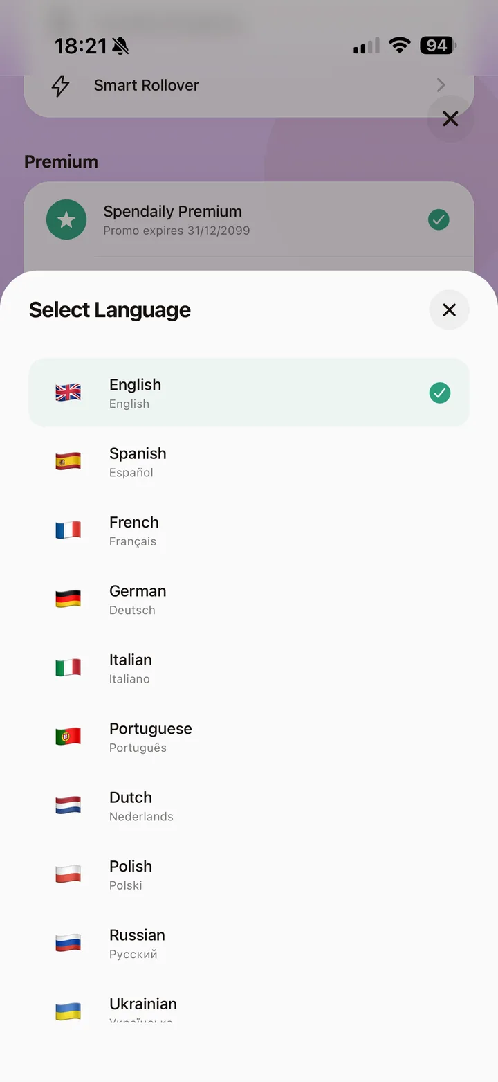 Multi-Language and Appearance Controls