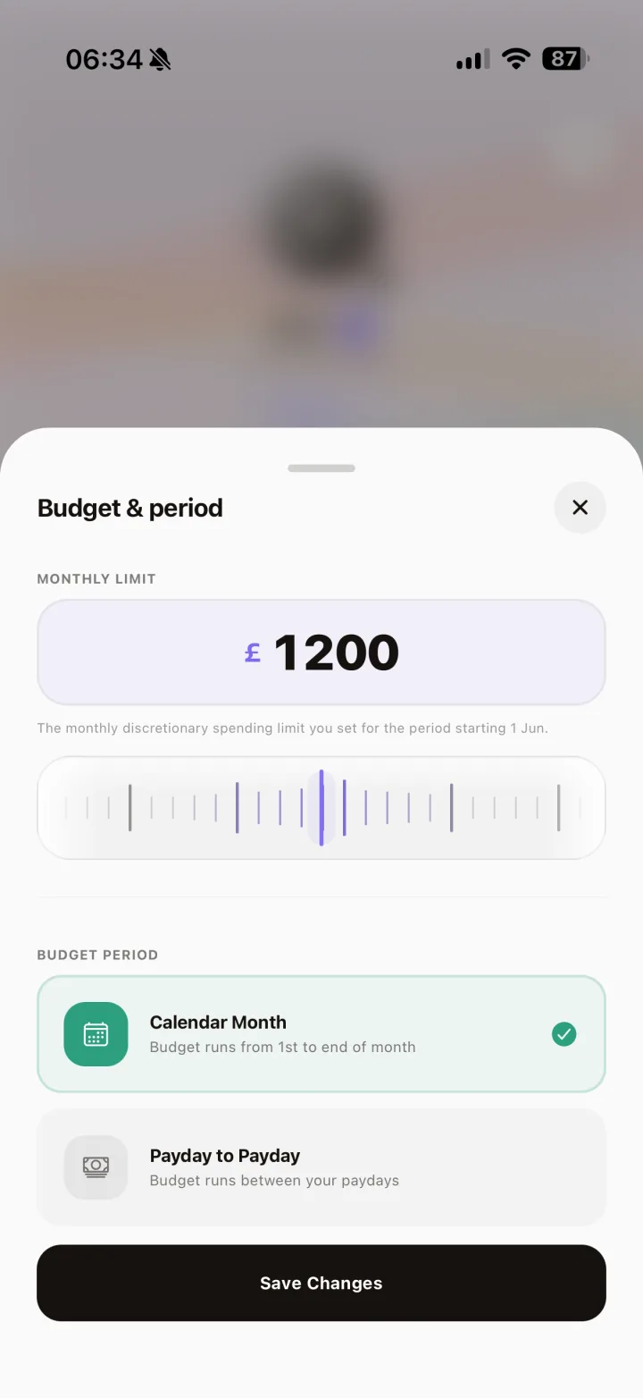Account and Budget Control Center detail