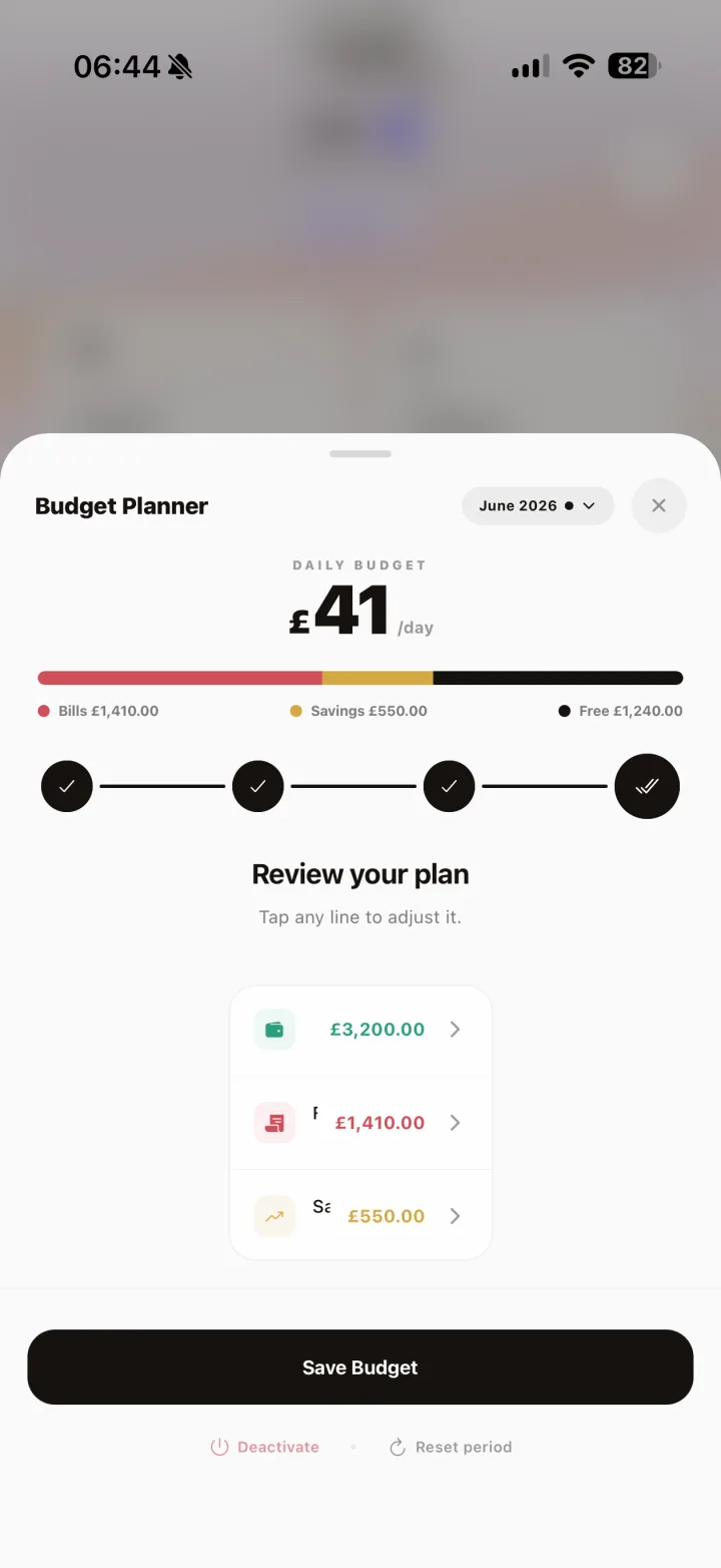 Guided Budget Planner and Rollover Setup